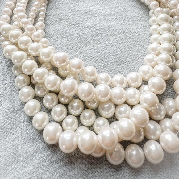 Lia Sophia Cream Pearl Necklace - Picture 5 of 7